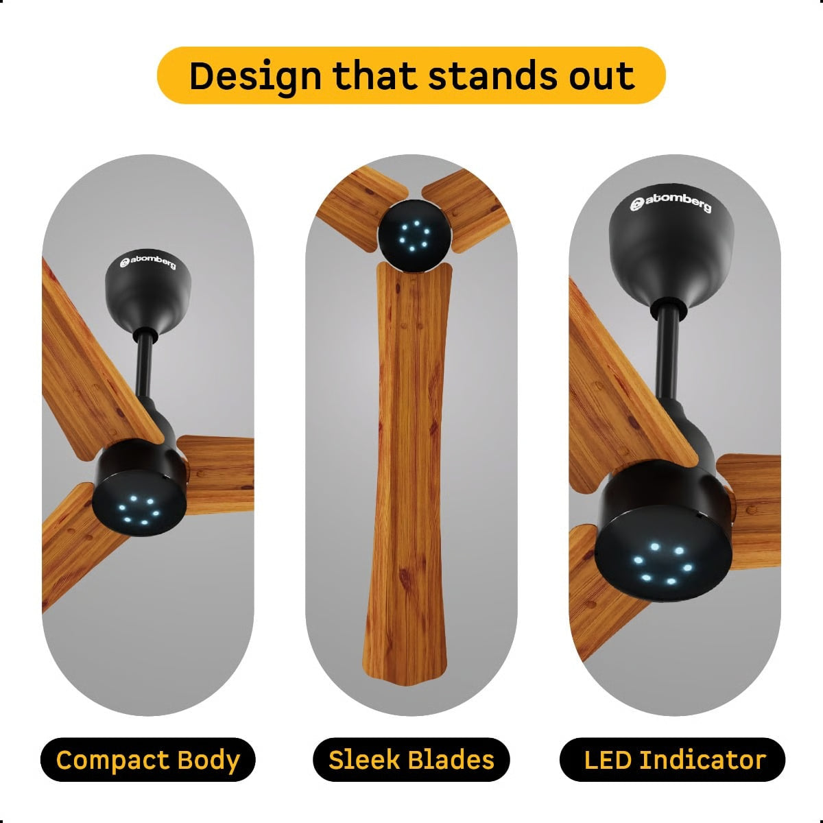Atomberg Renesa+ Golden Oakwood
